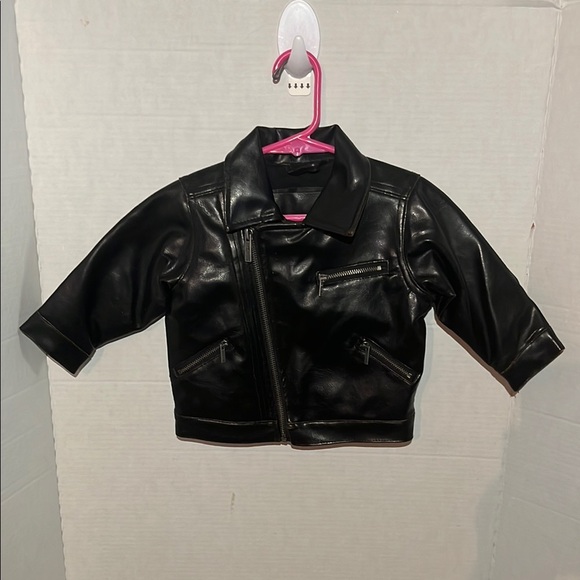 Kenneth Cole Reaction Black Faux Leather Jacket - Picture 1 of 4